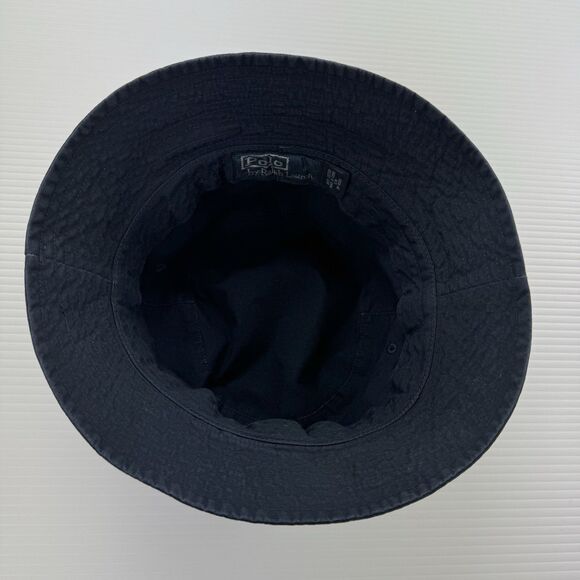 Polo Ralph Lauren Bucket Hat S/M Navy Cotton Plaid Band Fishing Sun Hat Unisex main image 7